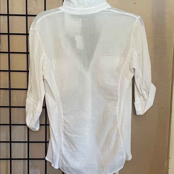 James Perse Sheer White Blouse - Picture 2 of 2